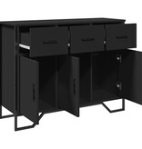 VidaXL Dressoir 97x32,5x74,5 cm bewerkt hout zwart