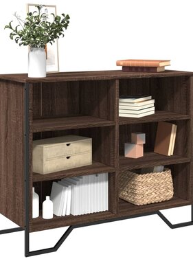 VidaXL Dressoir 91x35,5x74,5 cm bewerkt hout bruin eikenkleur