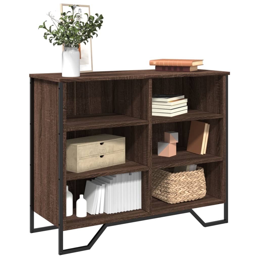 VidaXL Dressoir 91x35,5x74,5 cm bewerkt hout bruin eikenkleur