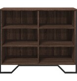VidaXL Dressoir 91x35,5x74,5 cm bewerkt hout bruin eikenkleur