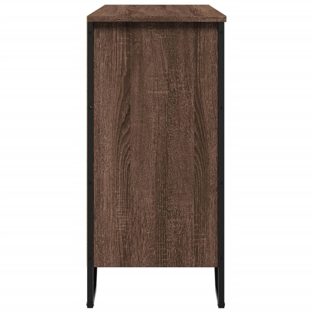 VidaXL Dressoir 91x35,5x74,5 cm bewerkt hout bruin eikenkleur
