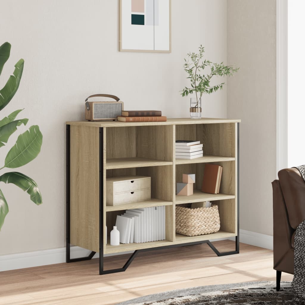 VidaXL Dressoir 91x35,5x74,5 cm bewerkt hout sonoma eikenkleurig