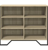VidaXL Dressoir 91x35,5x74,5 cm bewerkt hout sonoma eikenkleurig