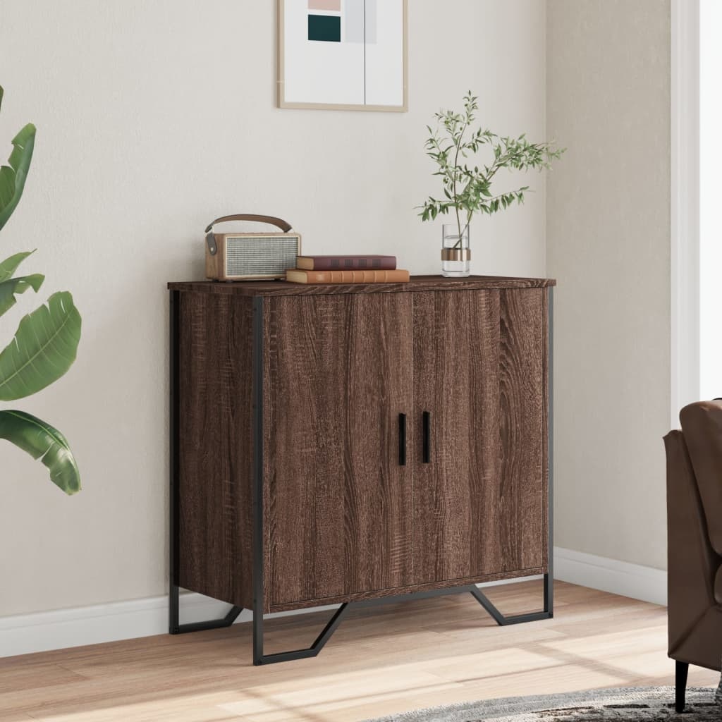 VidaXL Dressoir 78x35,5x74,5 cm bewerkt hout bruin eikenkleur