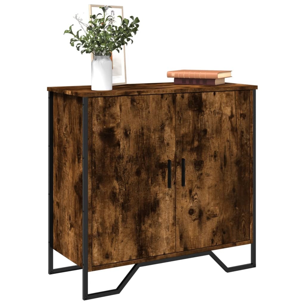 VidaXL Dressoir 78x35,5x74,5 cm bewerkt hout gerookt eikenkleurig