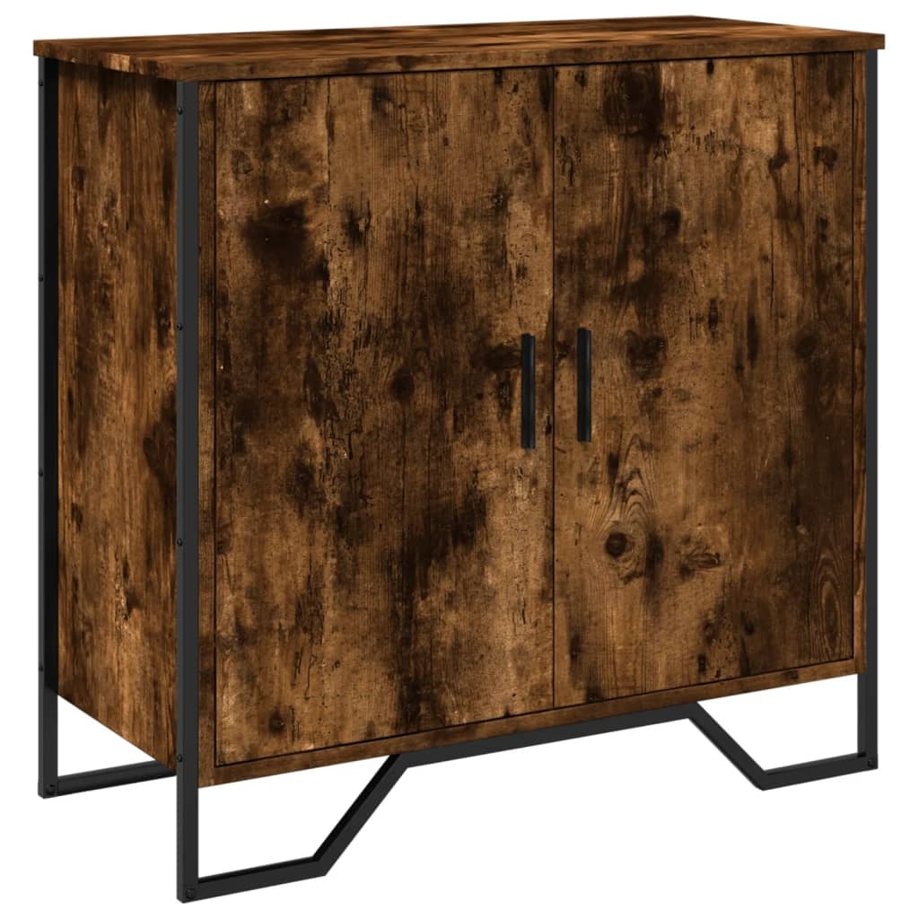 VidaXL Dressoir 78x35,5x74,5 cm bewerkt hout gerookt eikenkleurig