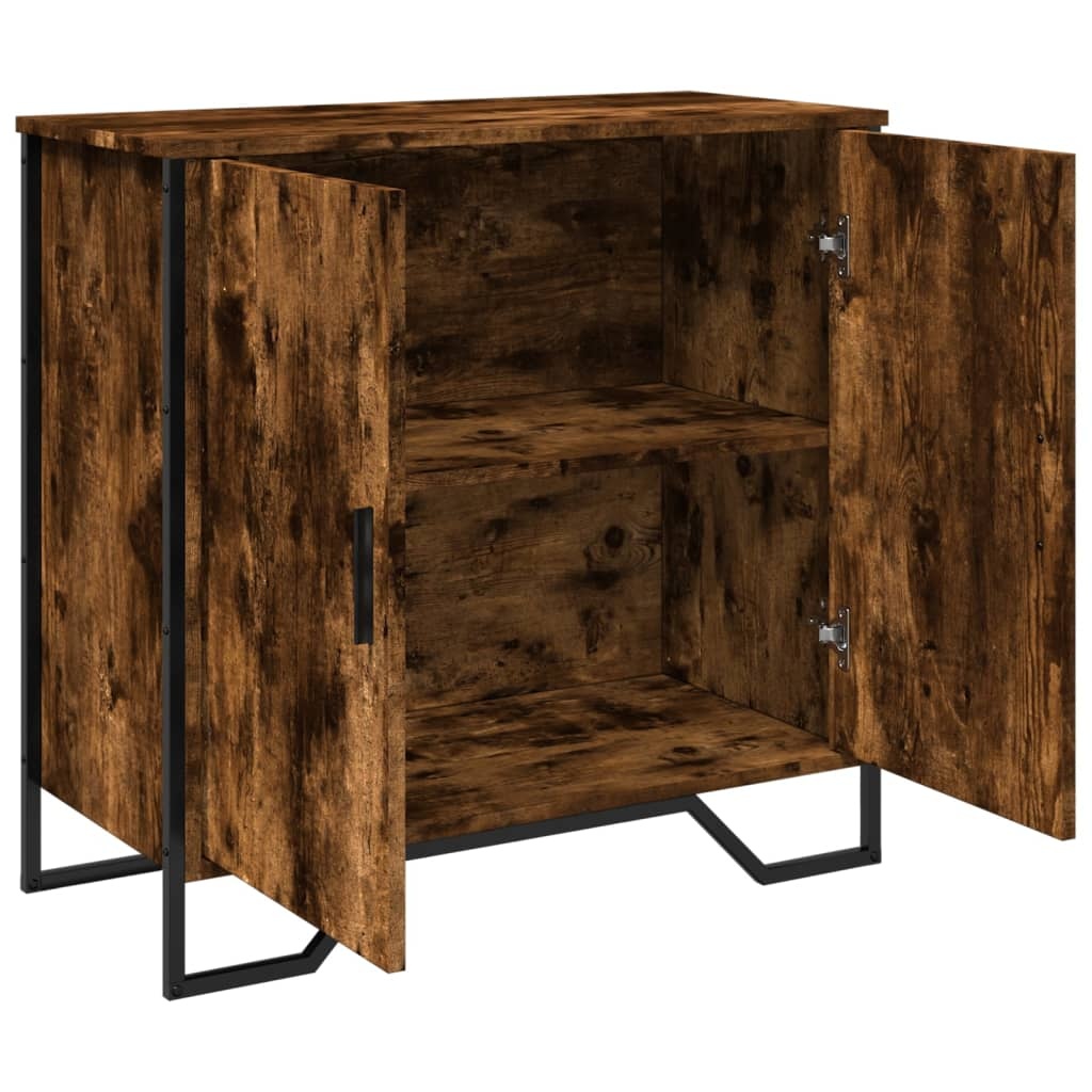 VidaXL Dressoir 78x35,5x74,5 cm bewerkt hout gerookt eikenkleurig