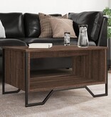 VidaXL Salontafel 75x51x40 cm bewerkt hout bruin eikenkleur