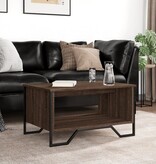 VidaXL Salontafel 75x51x40 cm bewerkt hout bruin eikenkleur