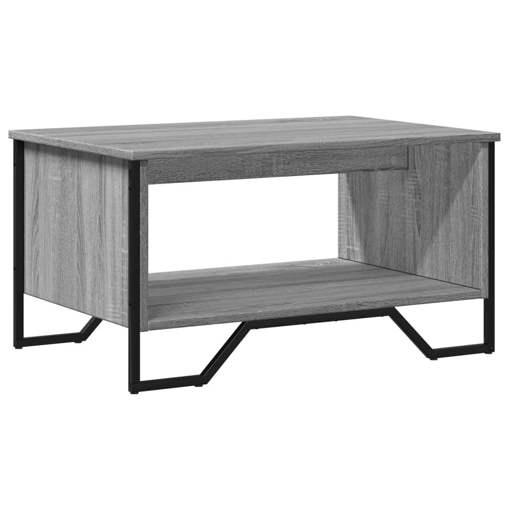 VidaXL Salontafel 75x51x40 cm bewerkt hout grijs sonoma eikenkleurig