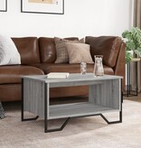 VidaXL Salontafel 75x51x40 cm bewerkt hout grijs sonoma eikenkleurig