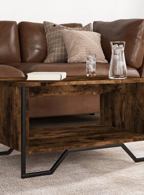 VidaXL Salontafel 75x51x40 cm bewerkt hout gerookt eikenkleurig