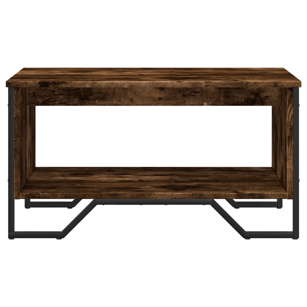VidaXL Salontafel 75x51x40 cm bewerkt hout gerookt eikenkleurig