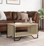 VidaXL Salontafel 75x51x40 cm bewerkt hout sonoma eikenkleurig