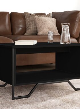 VidaXL Salontafel 75x51x40 cm bewerkt hout zwart
