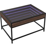VidaXL Salontafel met Infinity LED 70x50x41 cm bruin eikenkleurig