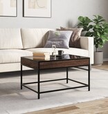 VidaXL Salontafel met Infinity LED 70x50x41 cm bruin eikenkleurig