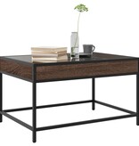 VidaXL Salontafel met Infinity LED 70x50x41 cm bruin eikenkleurig