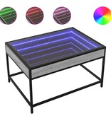 VidaXL Salontafel met Infinity LED 70x50x41 cm grijs sonoma eikenkleur