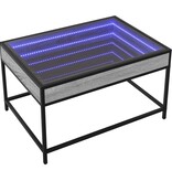 VidaXL Salontafel met Infinity LED 70x50x41 cm grijs sonoma eikenkleur