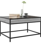 VidaXL Salontafel met Infinity LED 70x50x41 cm grijs sonoma eikenkleur