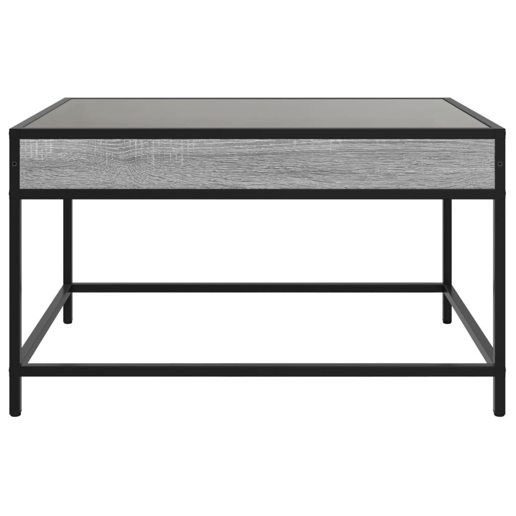 VidaXL Salontafel met Infinity LED 70x50x41 cm grijs sonoma eikenkleur