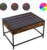 VidaXL Salontafel met Infinity LED 70x50x41 cm gerookt eikenkleurig