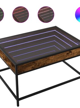 VidaXL Salontafel met Infinity LED 70x50x41 cm gerookt eikenkleurig