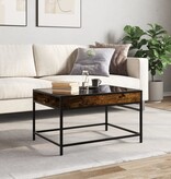 VidaXL Salontafel met Infinity LED 70x50x41 cm gerookt eikenkleurig