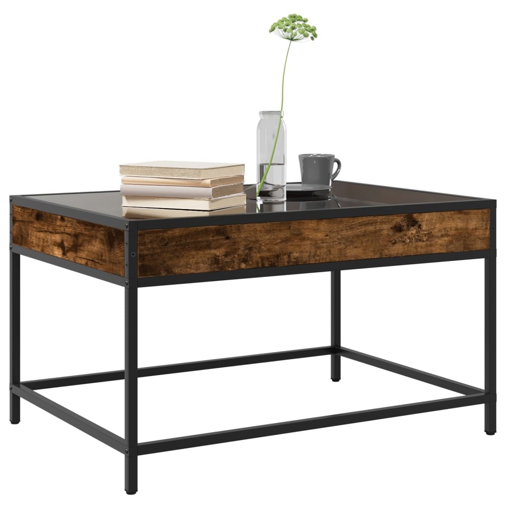 VidaXL Salontafel met Infinity LED 70x50x41 cm gerookt eikenkleurig