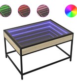 VidaXL Salontafel met Infinity LED 70x50x41 cm sonoma eikenkleurig