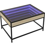 VidaXL Salontafel met Infinity LED 70x50x41 cm sonoma eikenkleurig