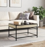 VidaXL Salontafel met Infinity LED 70x50x41 cm sonoma eikenkleurig