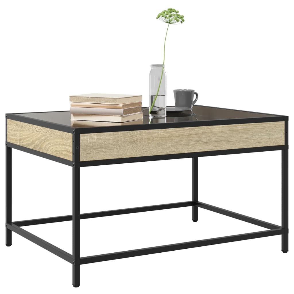 VidaXL Salontafel met Infinity LED 70x50x41 cm sonoma eikenkleurig