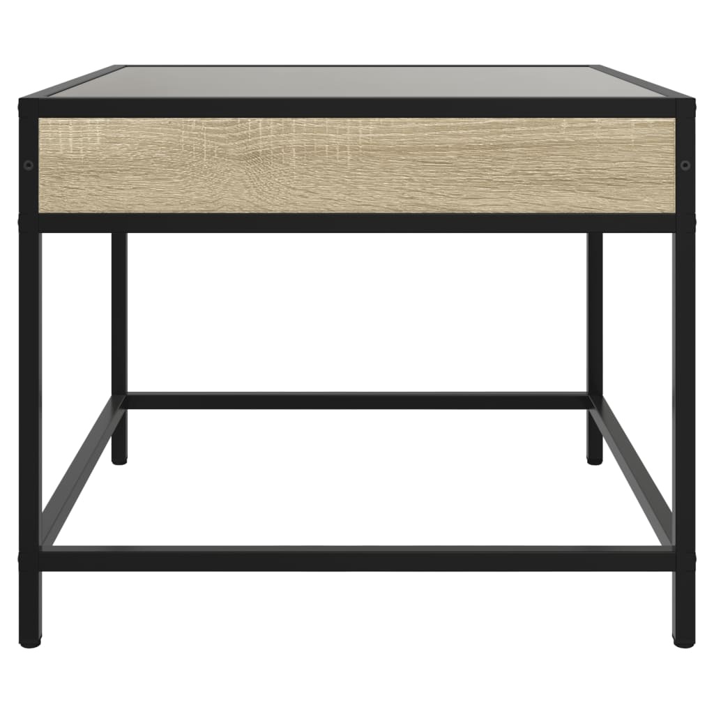 VidaXL Salontafel met Infinity LED 70x50x41 cm sonoma eikenkleurig