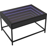 VidaXL Salontafel met Infinity LED 70x50x41 cm zwart