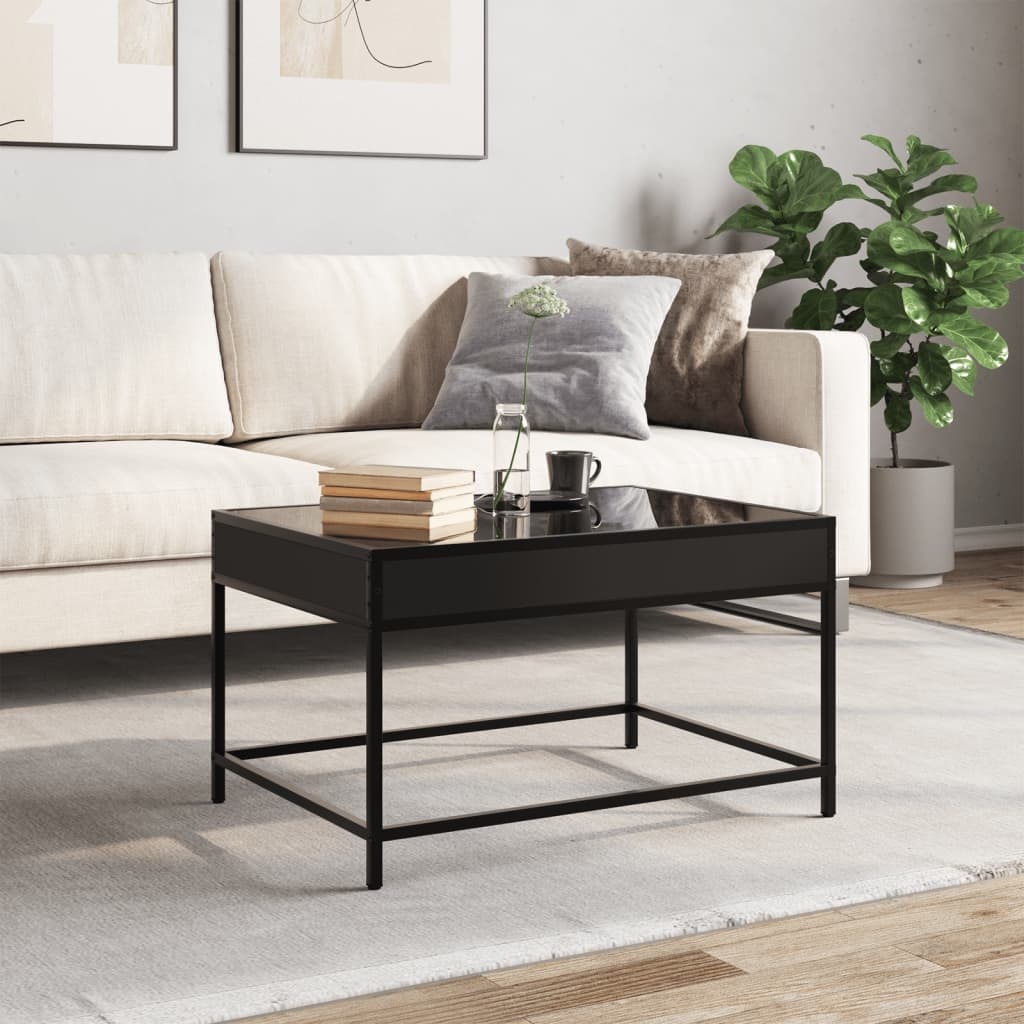 VidaXL Salontafel met Infinity LED 70x50x41 cm zwart