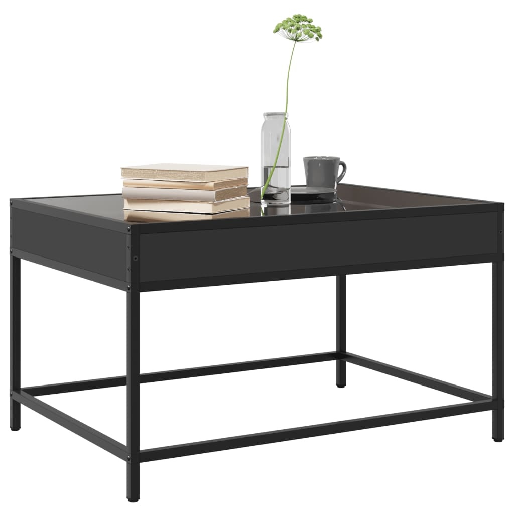 VidaXL Salontafel met Infinity LED 70x50x41 cm zwart