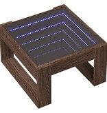 VidaXL Salontafel met Infinity LED 50x53x30 cm bruin eikenkleurig