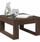VidaXL Salontafel met Infinity LED 50x53x30 cm bruin eikenkleurig