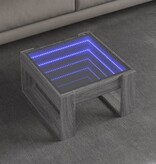 VidaXL Salontafel met Infinity LED 50x53x30 cm grijs sonoma eikenkleur