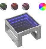 VidaXL Salontafel met Infinity LED 50x53x30 cm grijs sonoma eikenkleur