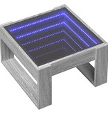VidaXL Salontafel met Infinity LED 50x53x30 cm grijs sonoma eikenkleur
