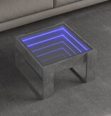 VidaXL Salontafel met Infinity LED 50x53x30 cm betongrijs