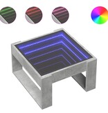 VidaXL Salontafel met Infinity LED 50x53x30 cm betongrijs