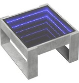 VidaXL Salontafel met Infinity LED 50x53x30 cm betongrijs