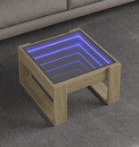 VidaXL Salontafel met Infinity LED 50x53x30 cm sonoma eikenkleurig