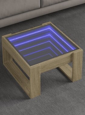VidaXL Salontafel met Infinity LED 50x53x30 cm sonoma eikenkleurig