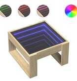 VidaXL Salontafel met Infinity LED 50x53x30 cm sonoma eikenkleurig