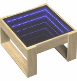 VidaXL Salontafel met Infinity LED 50x53x30 cm sonoma eikenkleurig